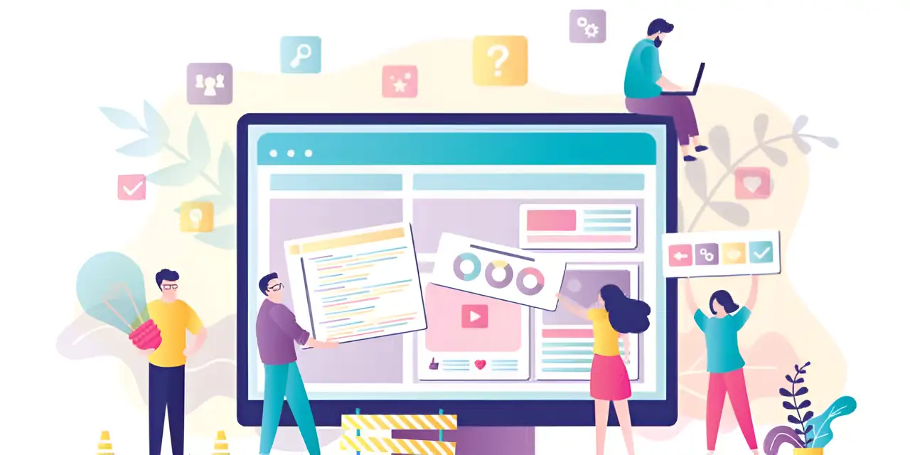 people is building a landing page for a website