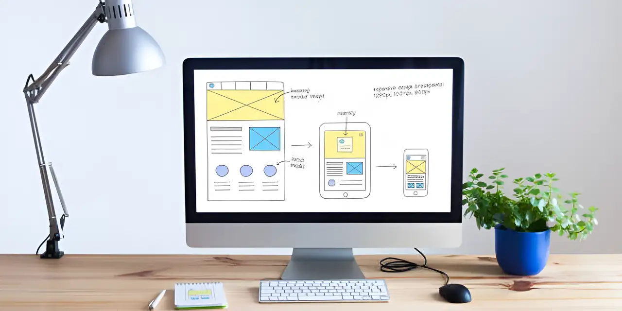 an attractive website draft on screen