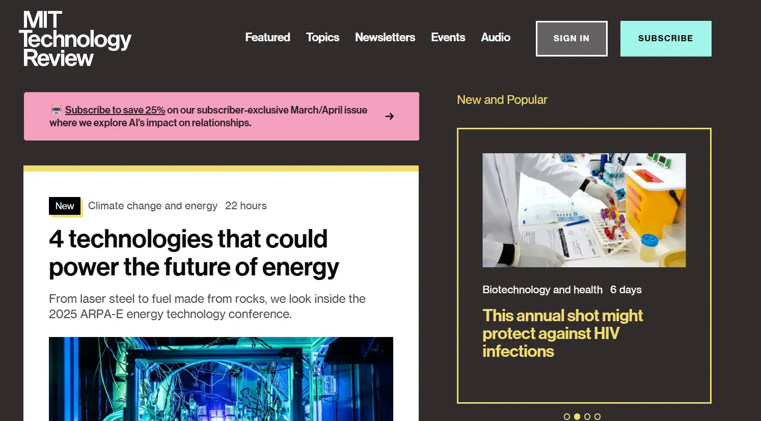 website of mit technology review