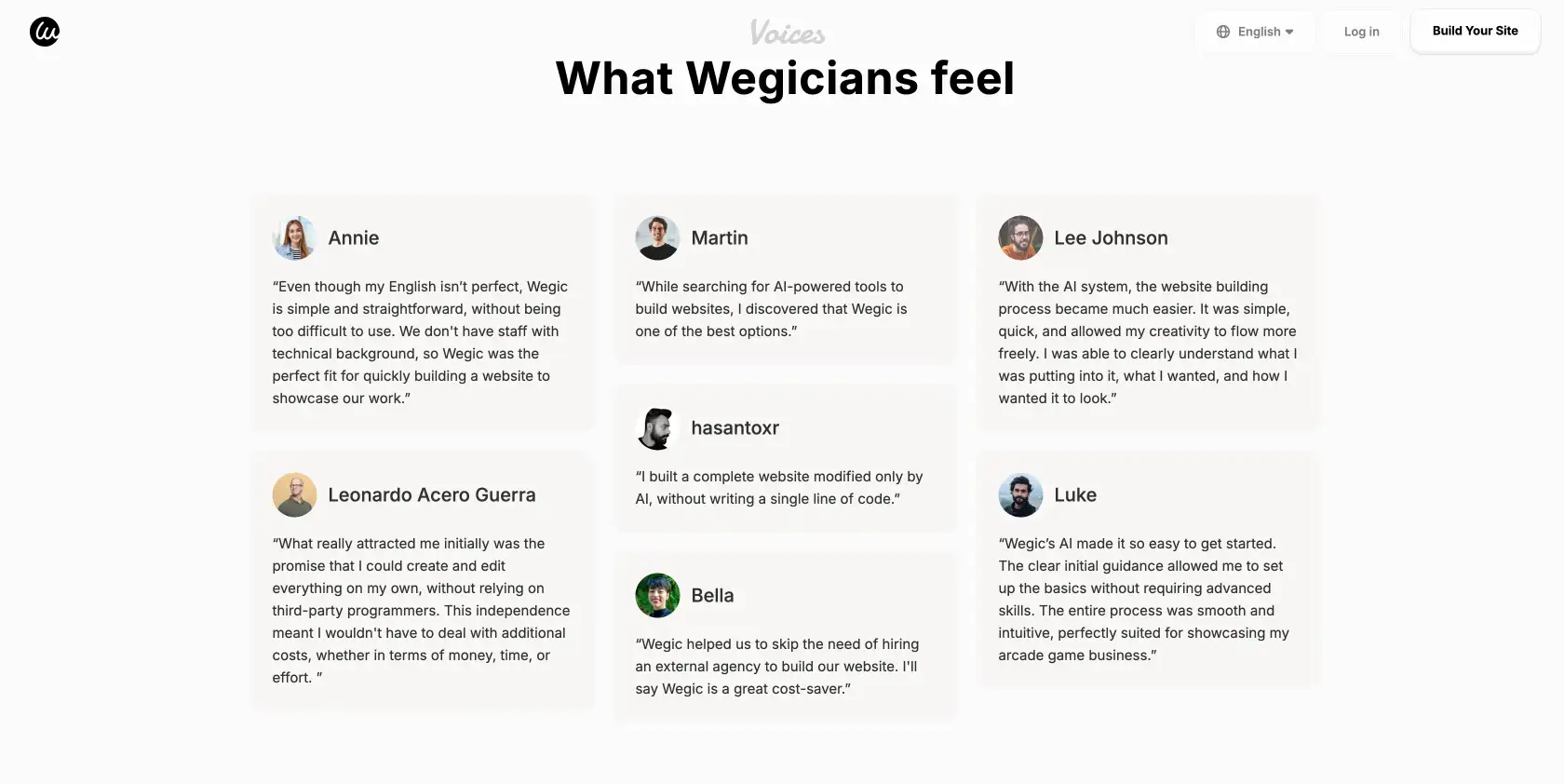 wegic comment page