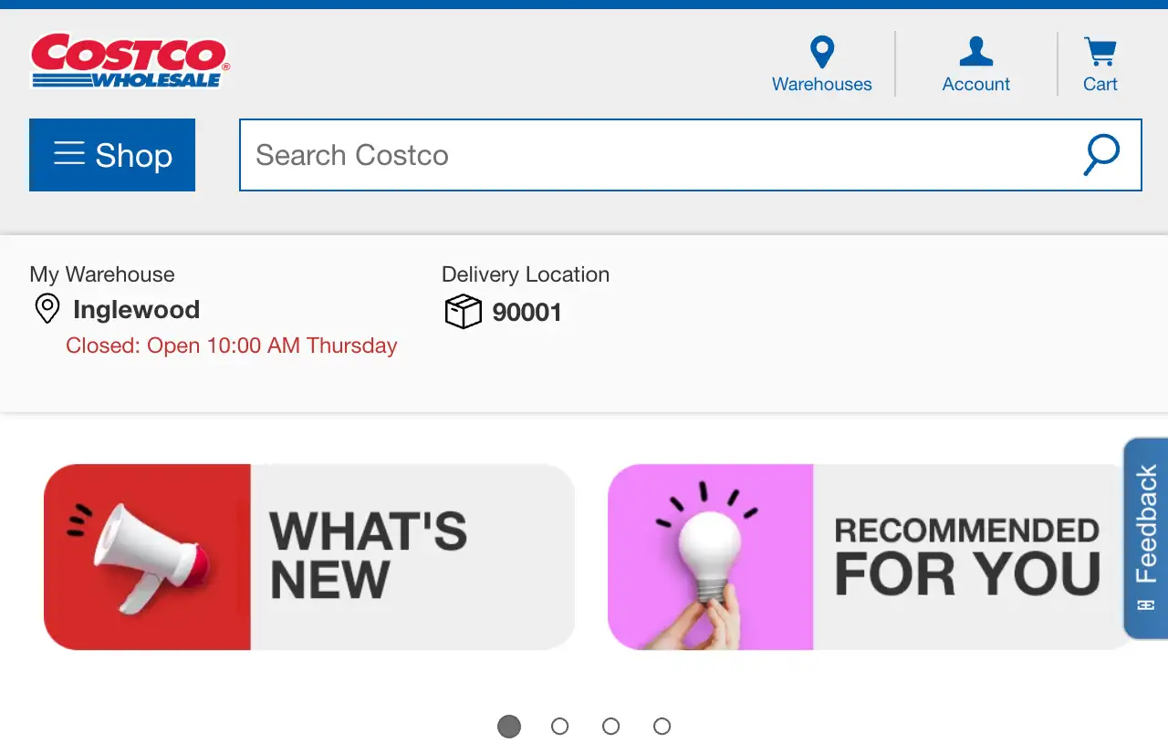 costco homepage