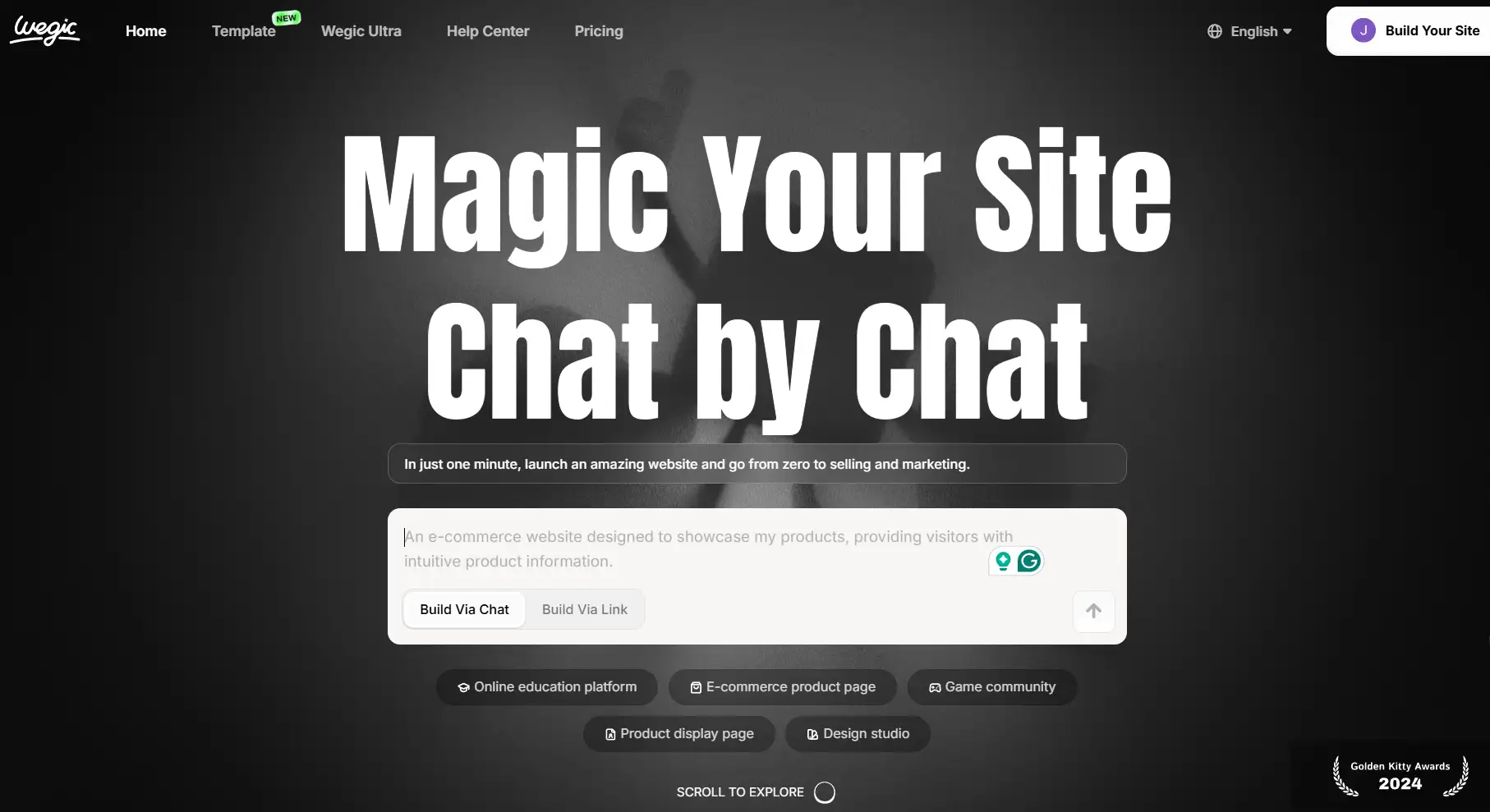Wegic's homepage