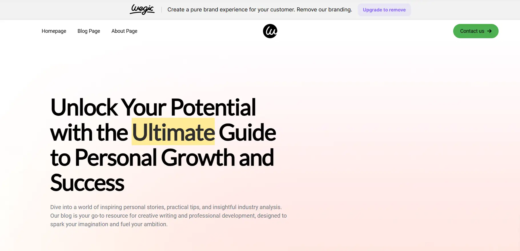 Click the button to generate a website Click the button to generate a website