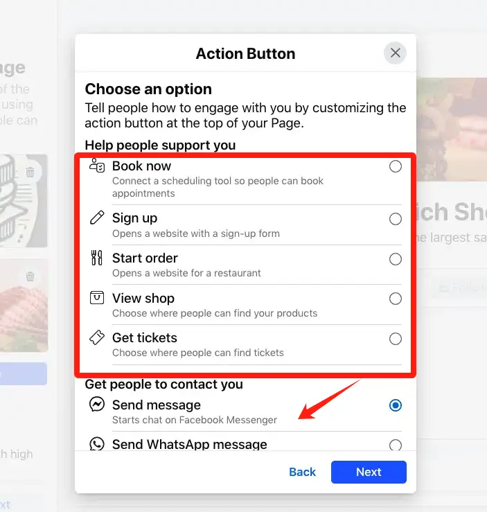 Add an action button
