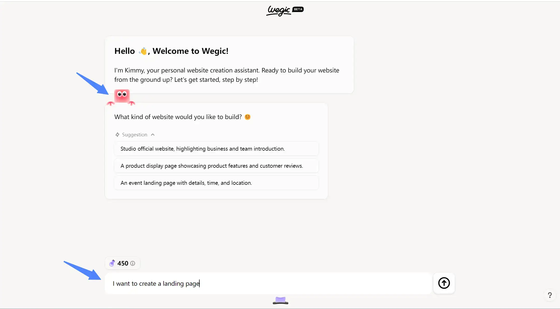 How to Create a Landing Page in Wegic