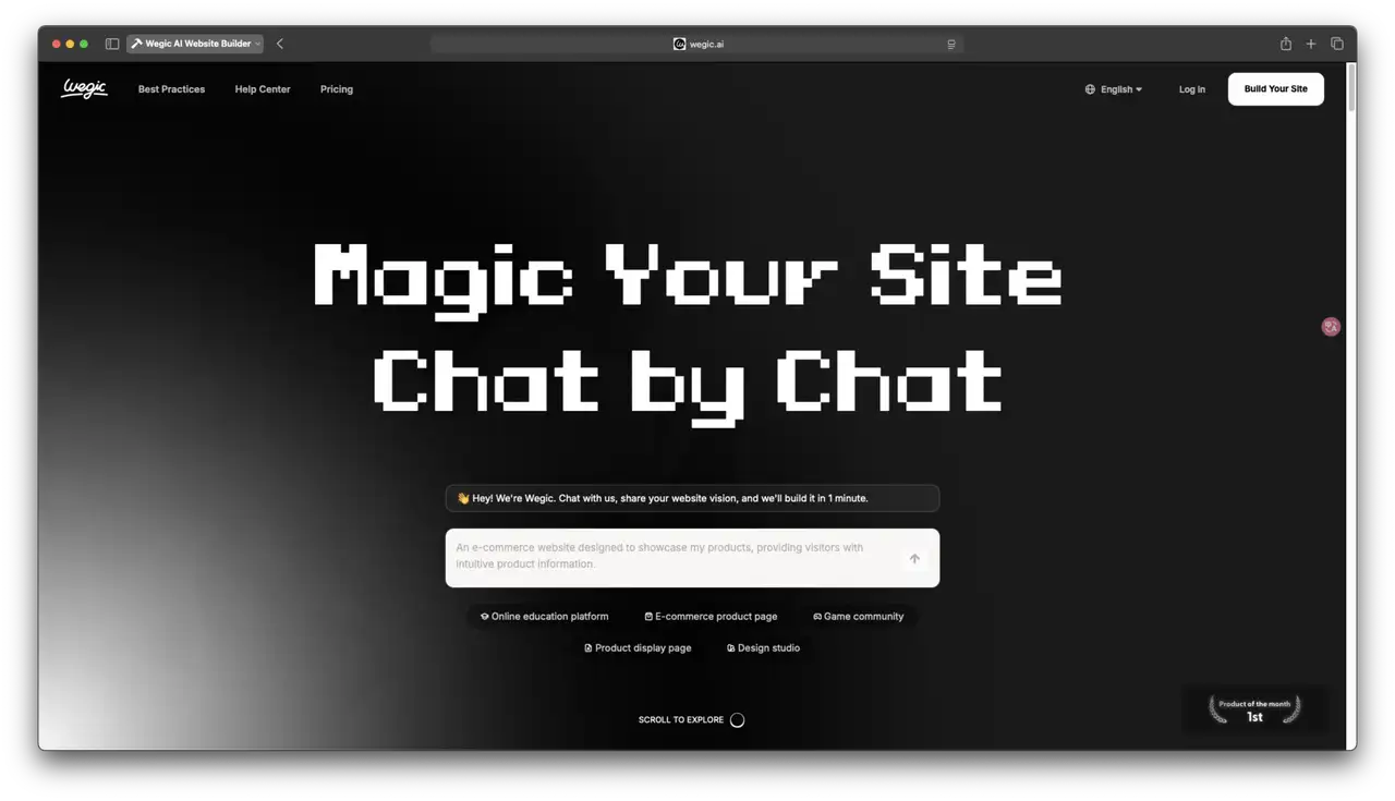 wegic's homepage wegic's homepage