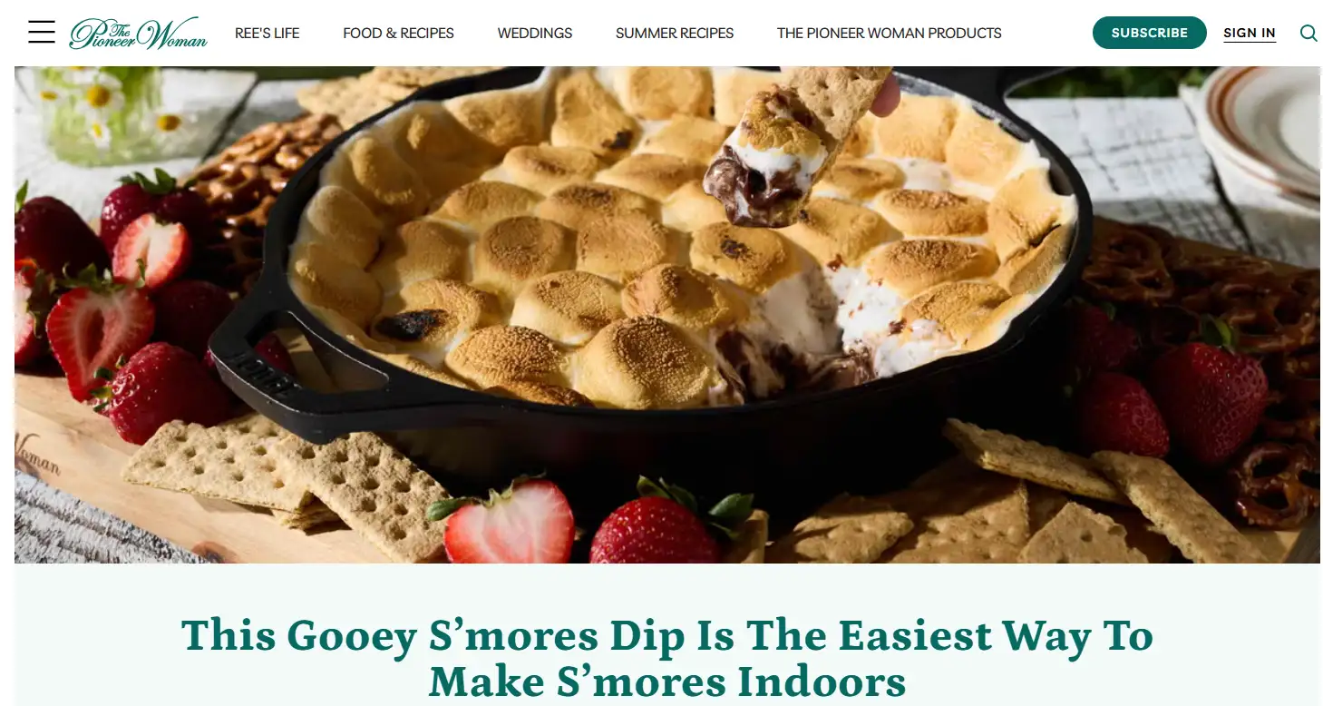 The Pioneer Woman's homepage The Pioneer Woman's homepage
