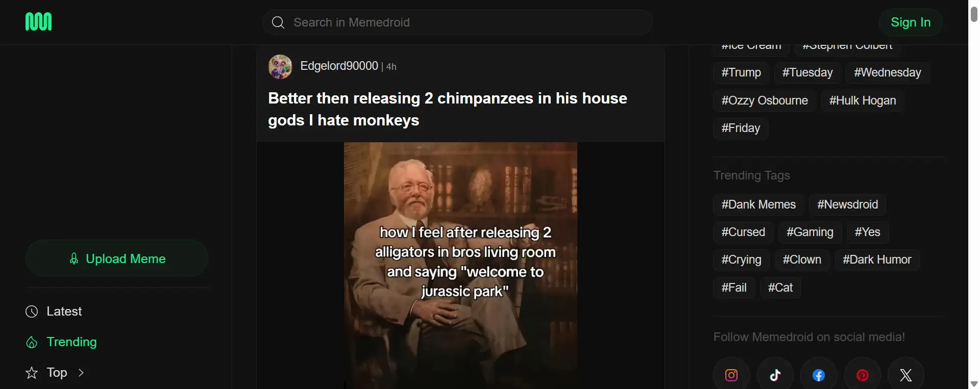 memedroid's homepage memedroid's homepage