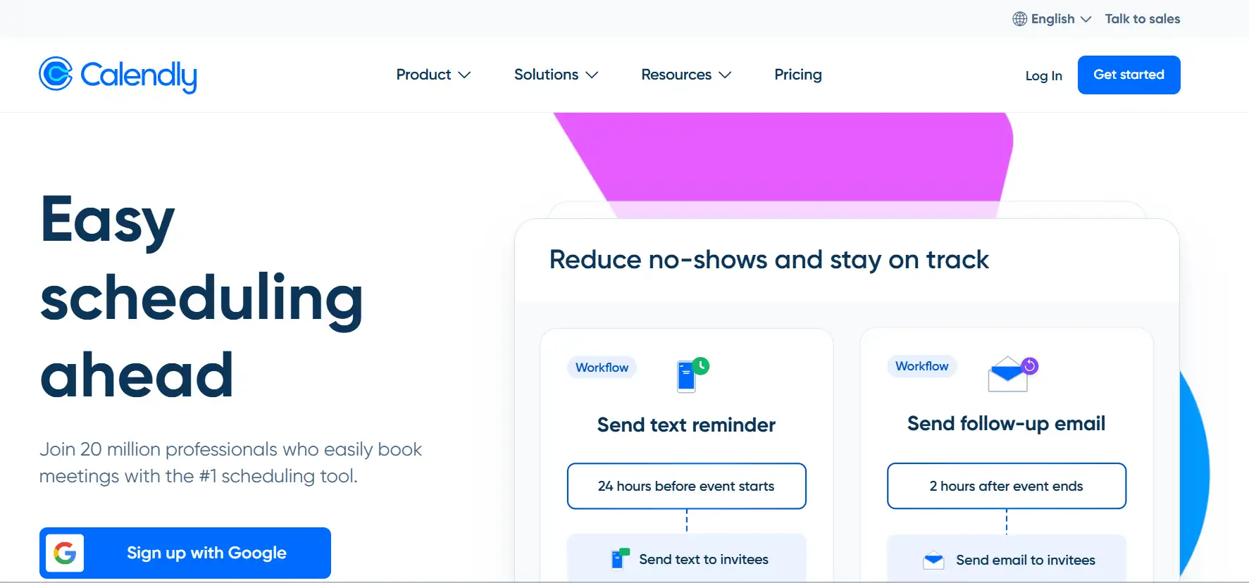 Calendly's homepage