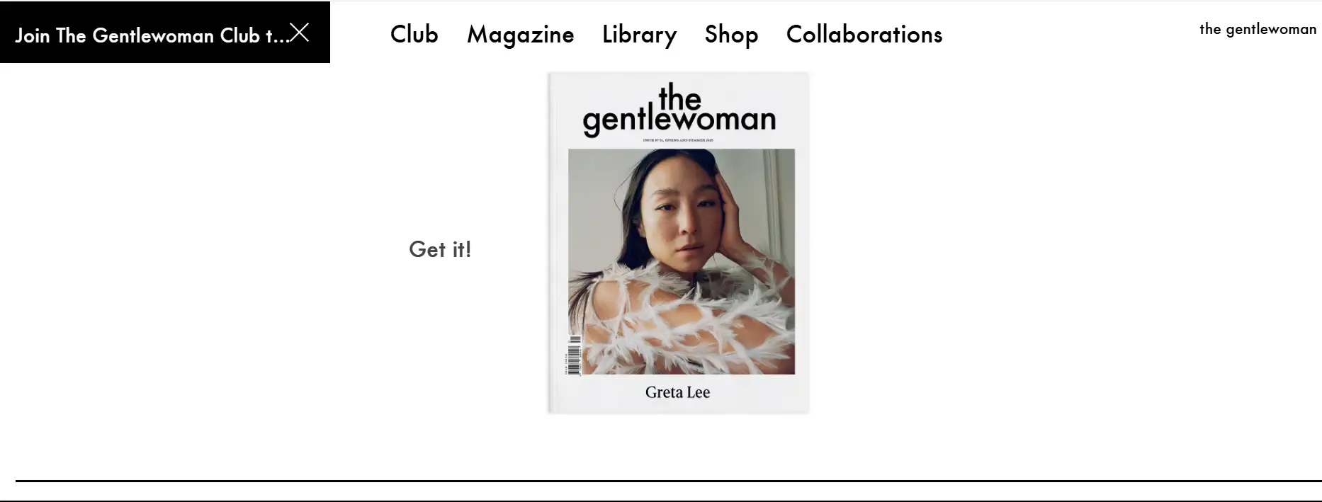The Gentlewoman's homepage The Gentlewoman's homepage