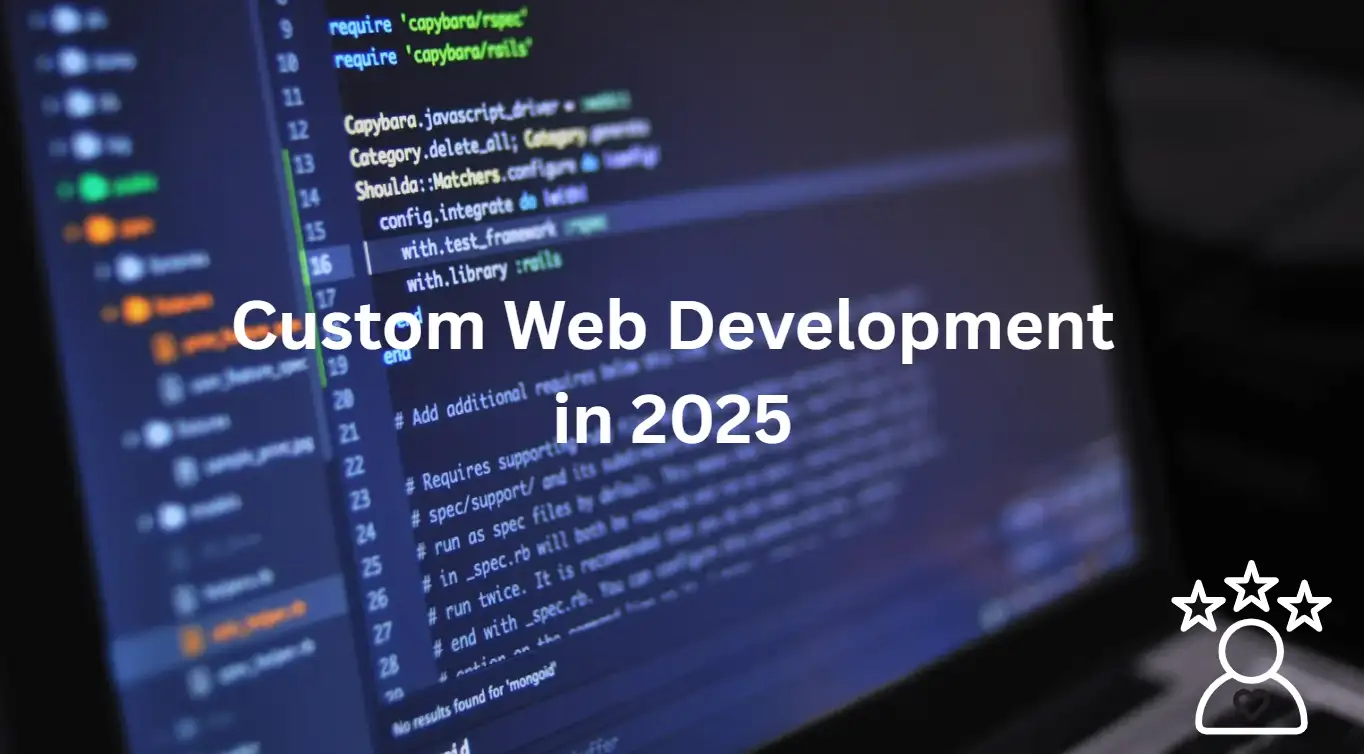 Custom web development runs on a laptop Custom web development runs on a laptop