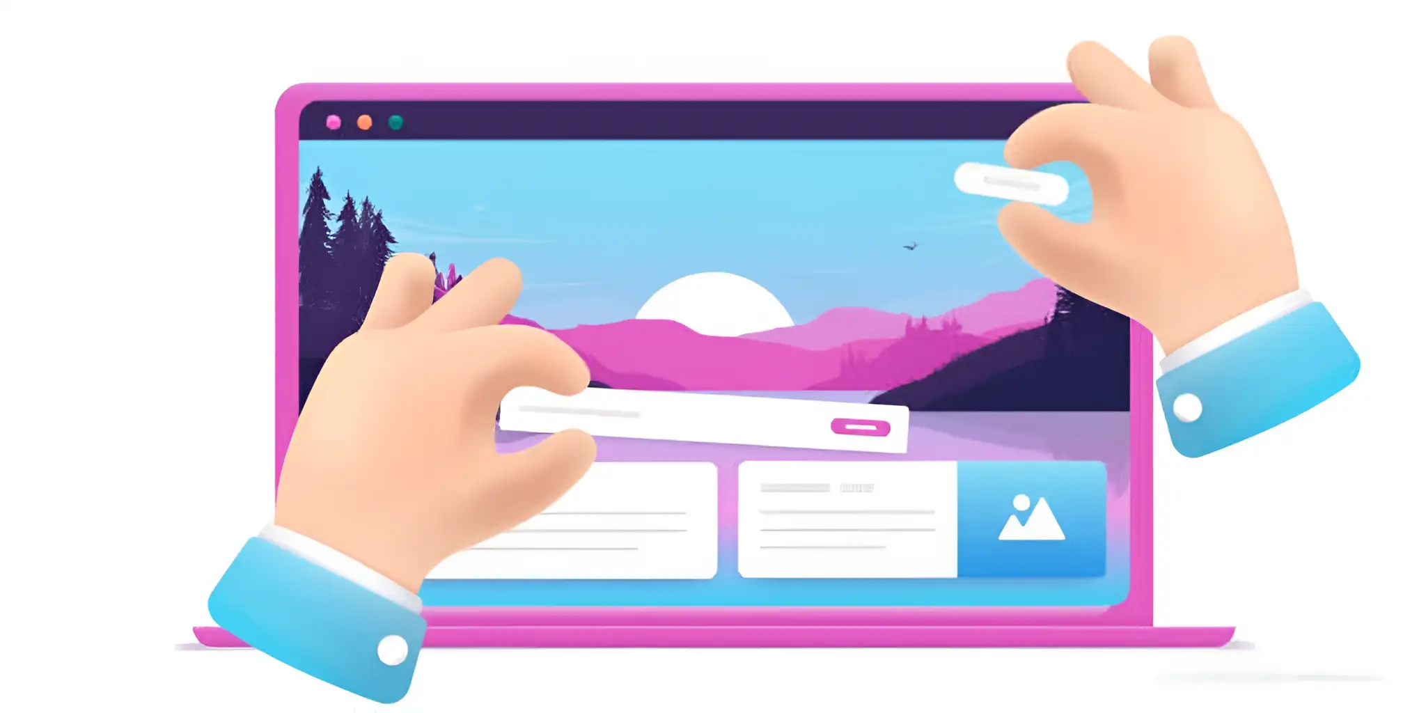 hands designing a web page hands designing a web page