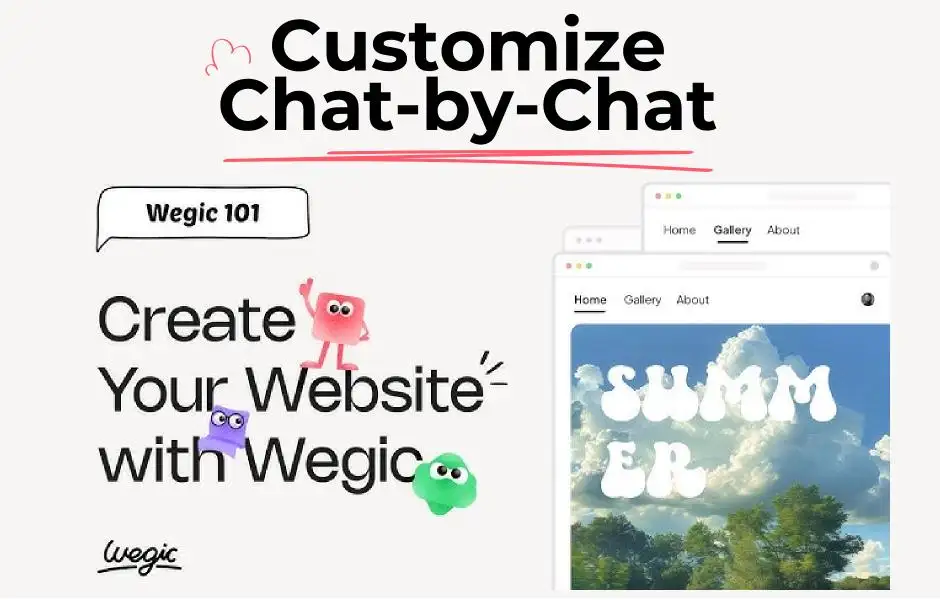 customize chat-by-chat for your website with Wegic