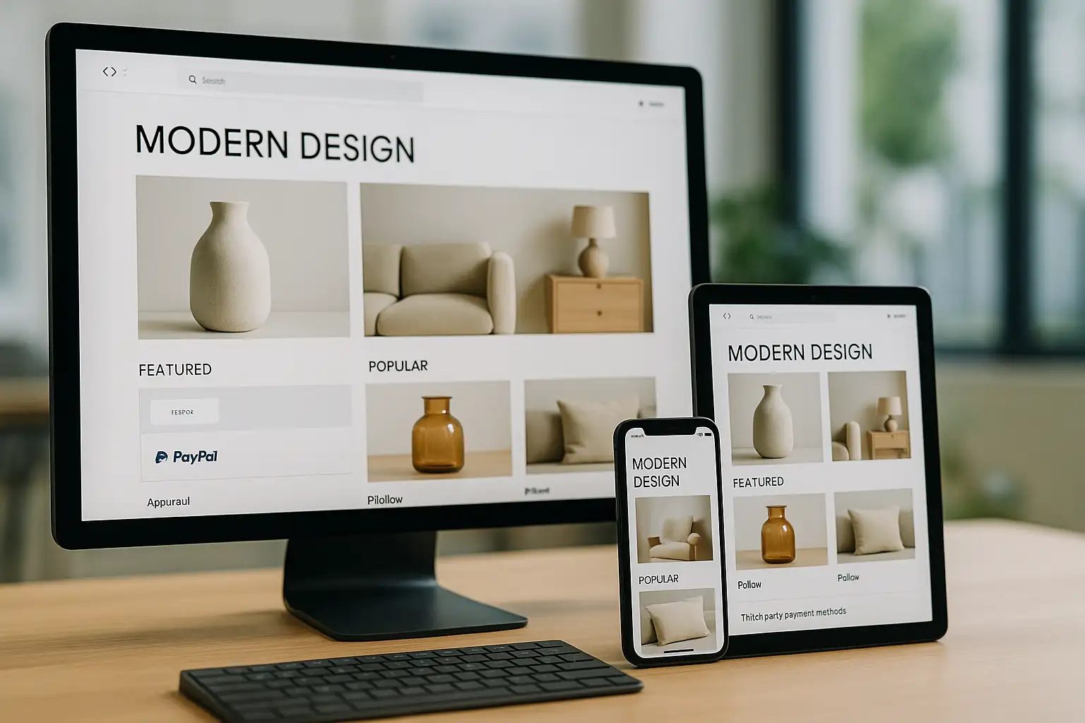 An example of a website with responsive design, adapting seamlessly to different screen sizes, which is crucial for mobile-first design.