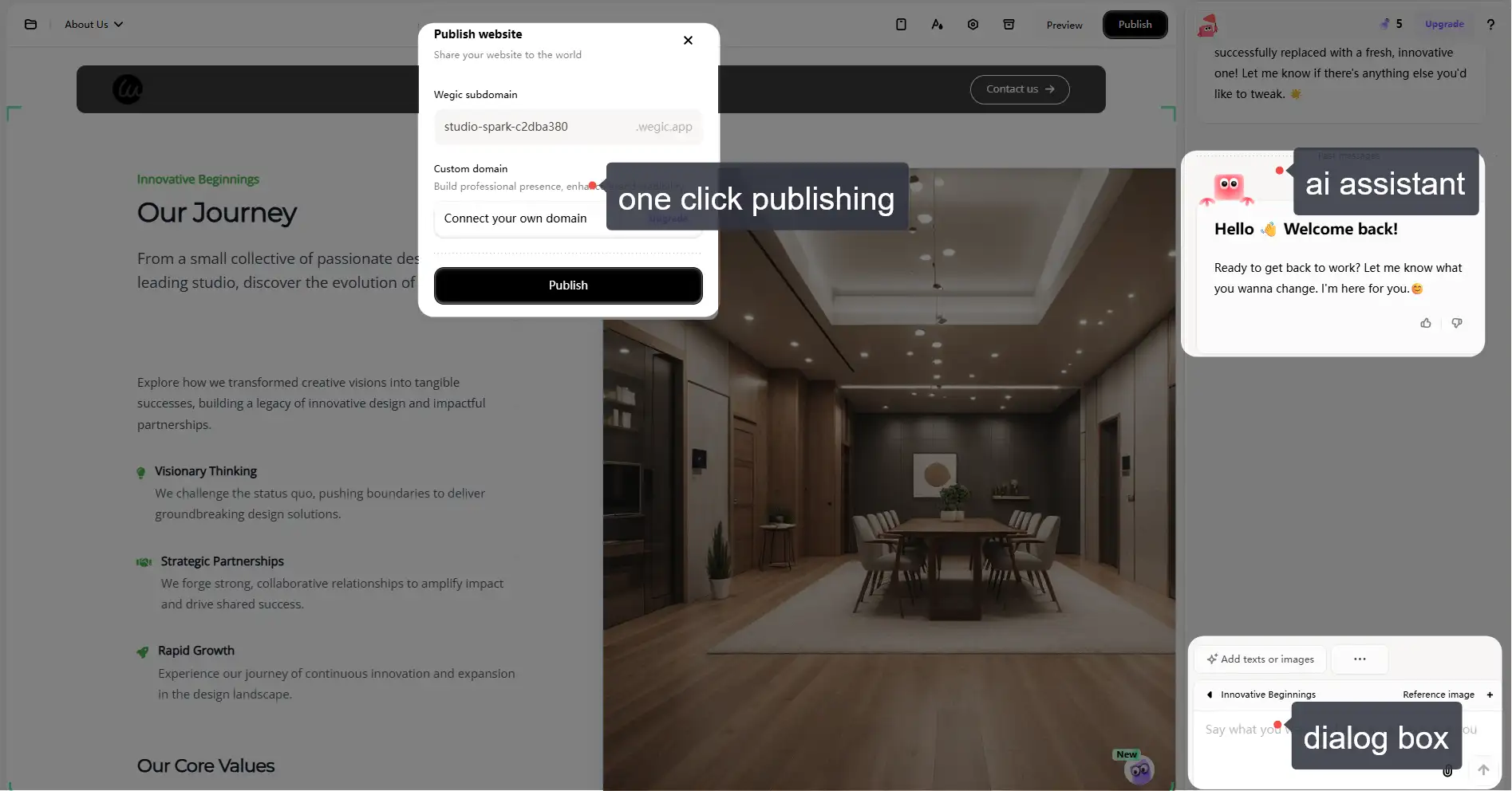 multifunctional ai website building tool