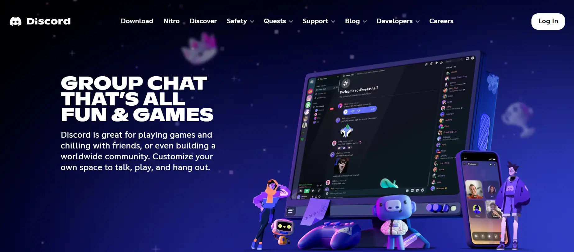 Discord's homepage