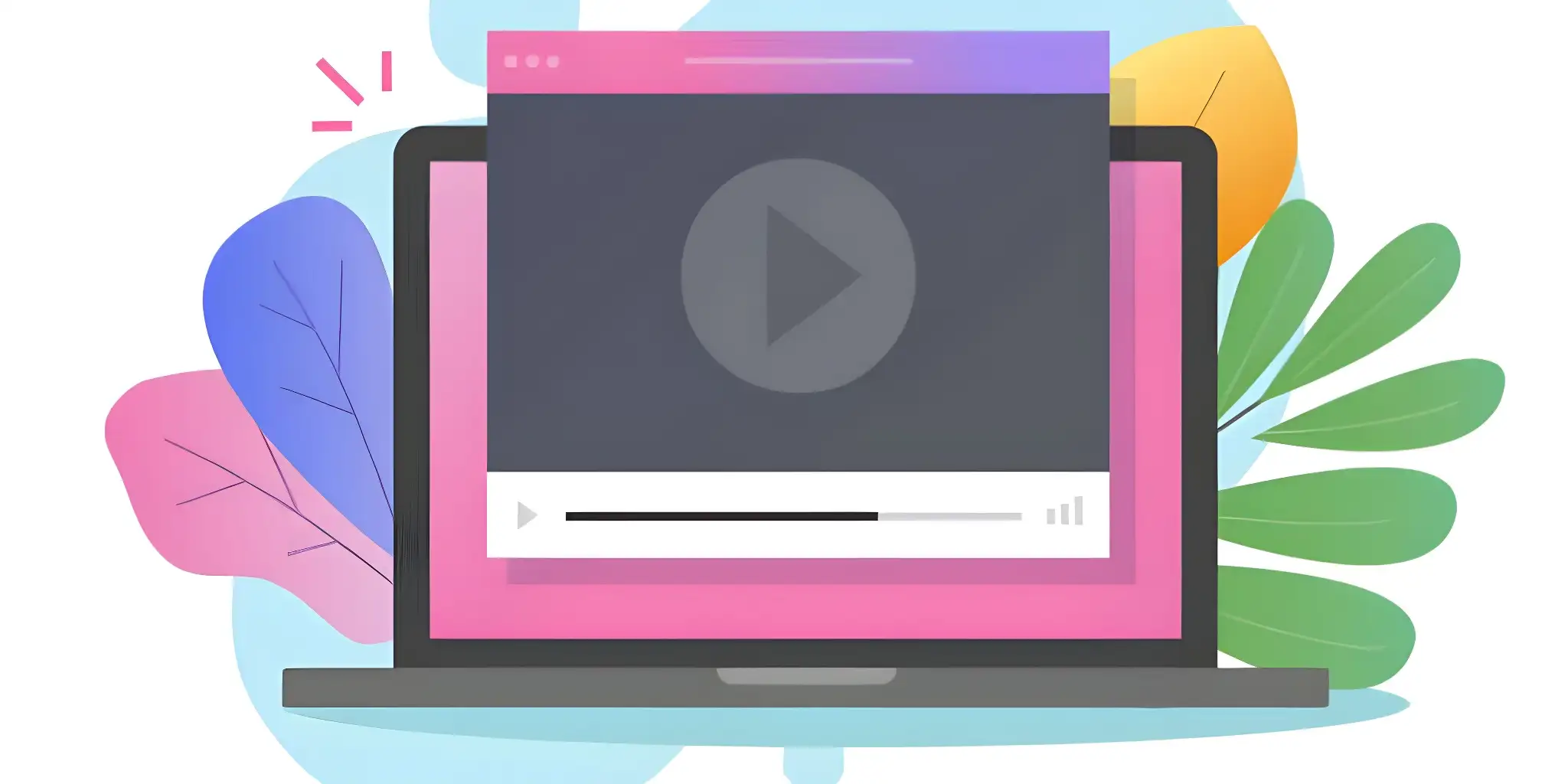 video playback pop-up page on computer