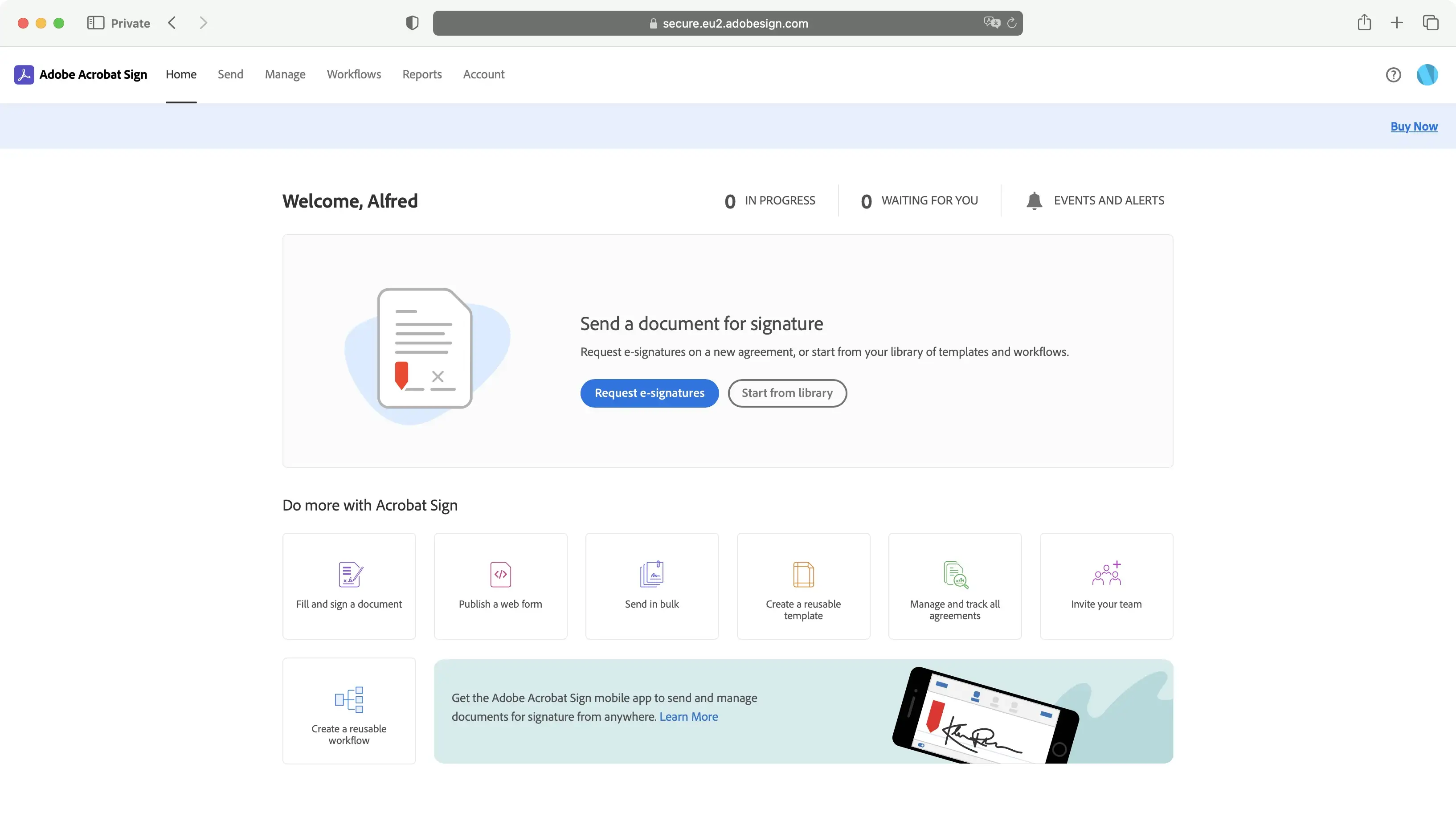 adobe acrobat sign homepage