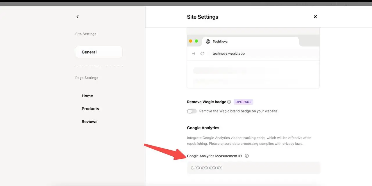 users can easily embed google analytics