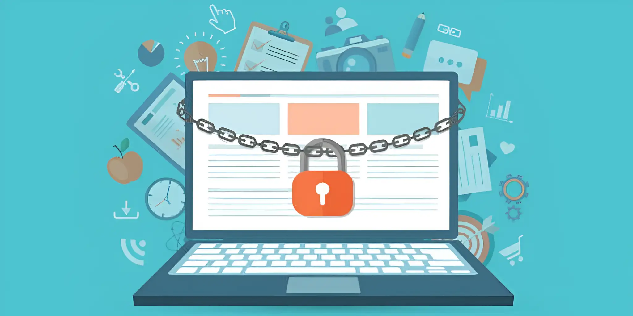 a computer sheb locked on the computer screen