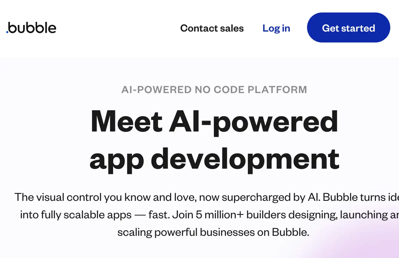 Bubble website builder
