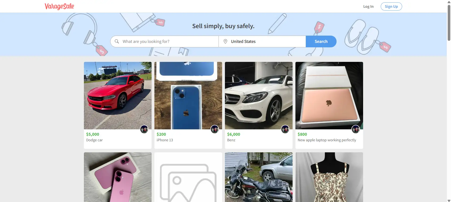 varagesale web