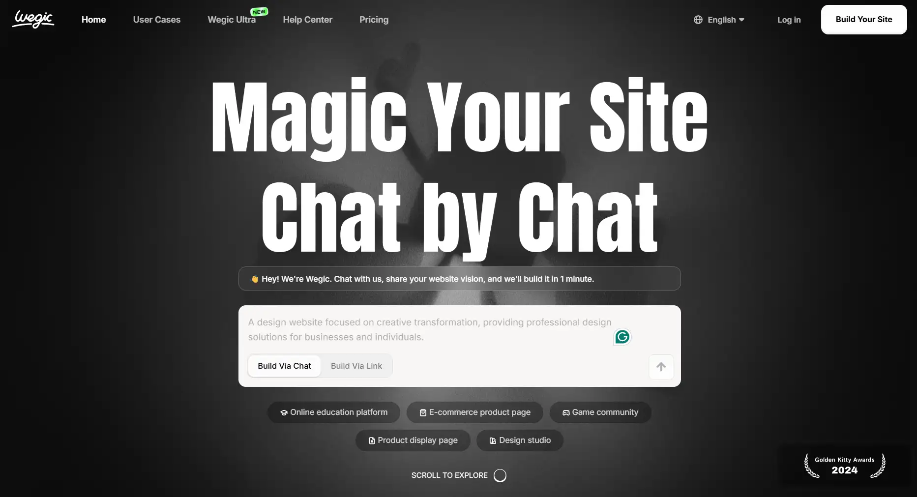 Wegic's homepage