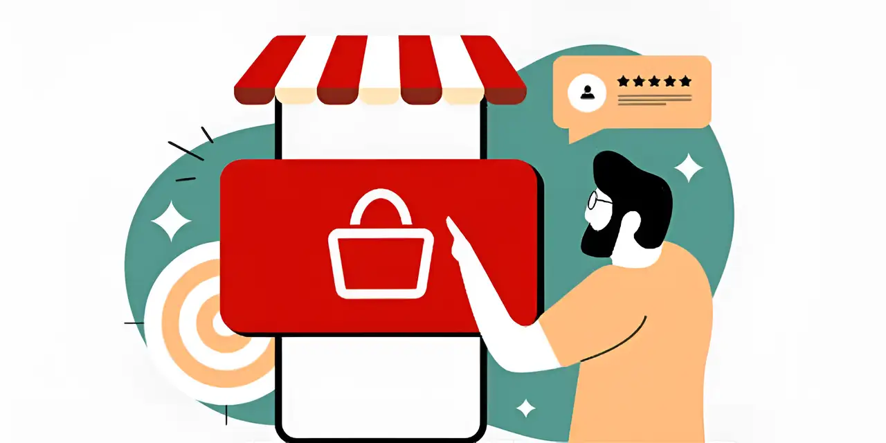 man shopping for products on the web