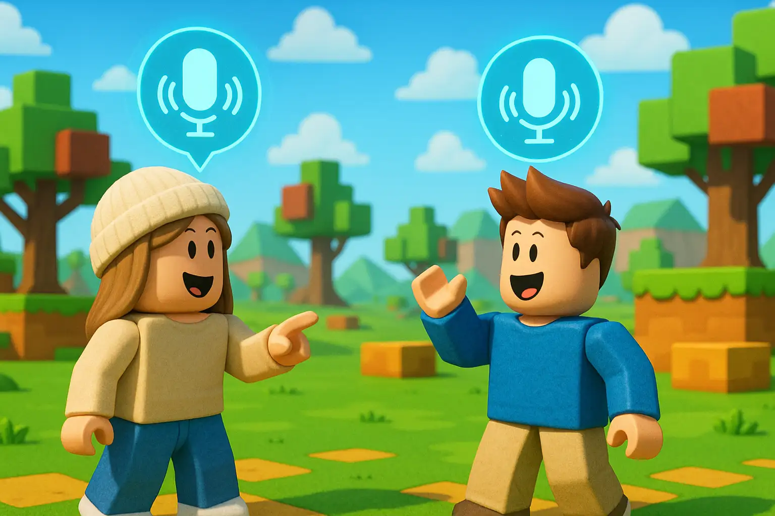 Roblox players communicating using voice chat for immersive multiplayer gameplay Roblox players communicating using voice chat for immersive multiplayer gameplay