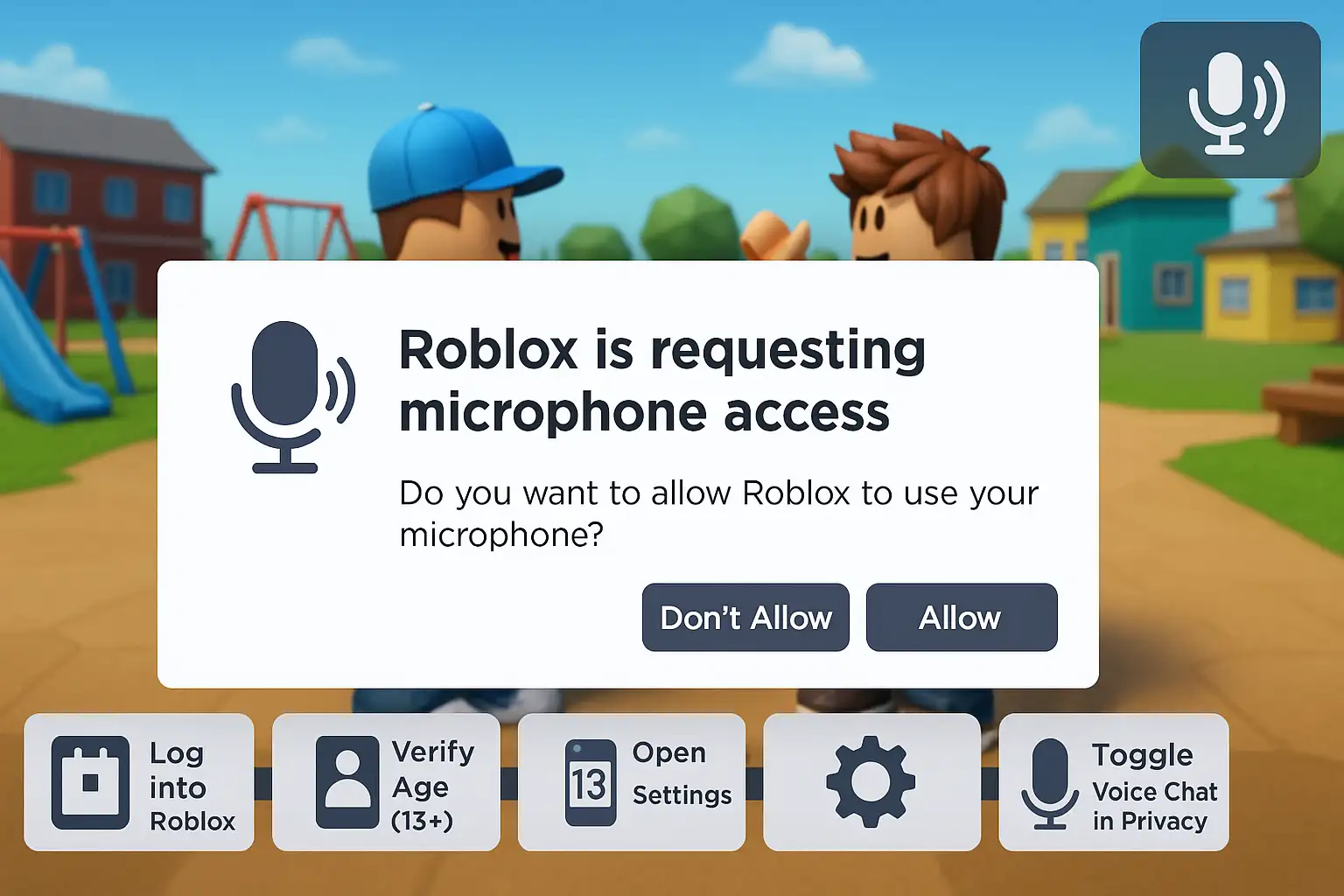Granting microphone access in Roblox for voice-enabled gameplay Granting microphone access in Roblox for voice-enabled gameplay