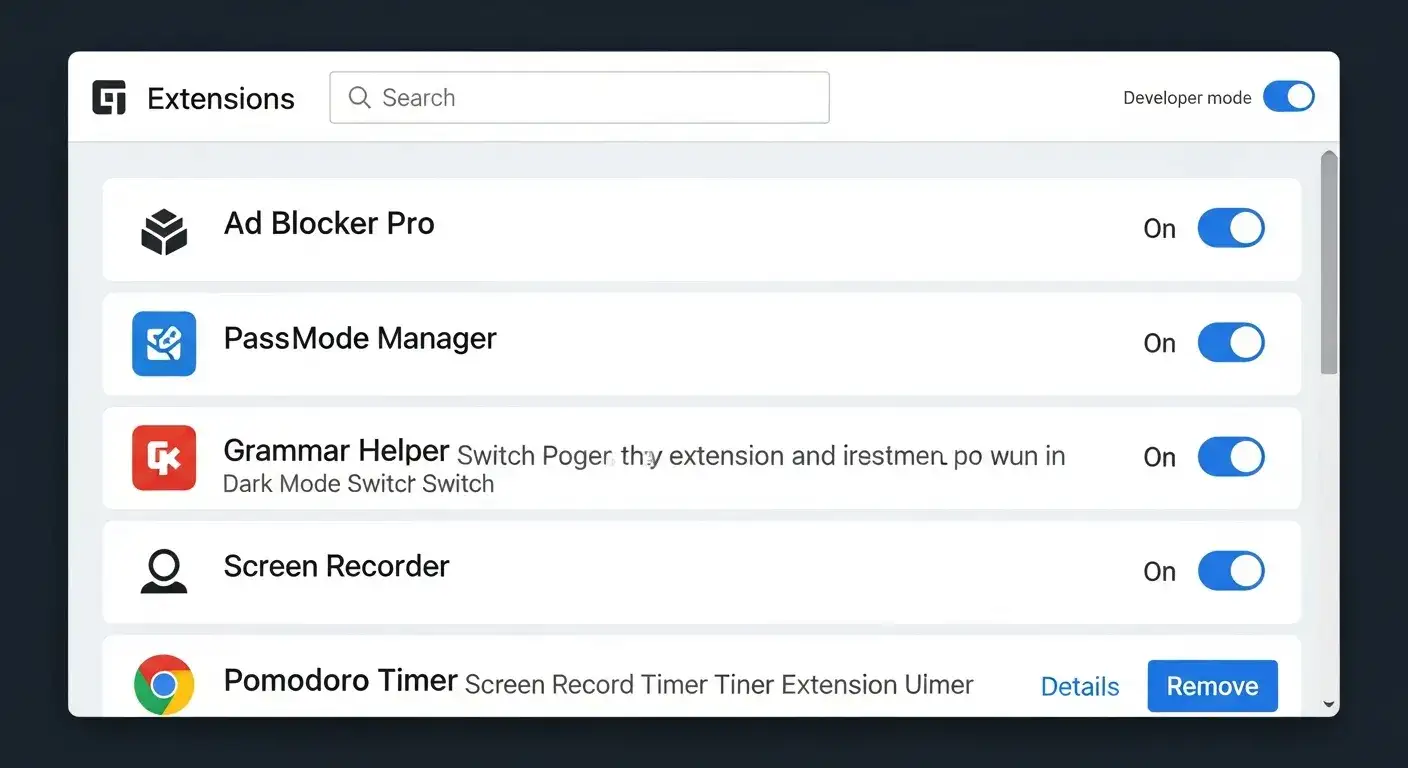 Managing and disabling browser extensions Managing and disabling browser extensions