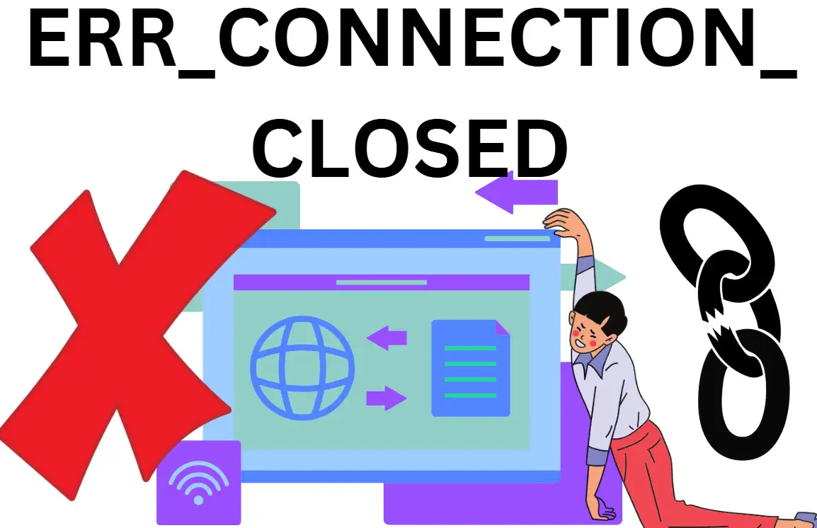 ERR_CONNECTION_CLOSED on web pages and a broken link