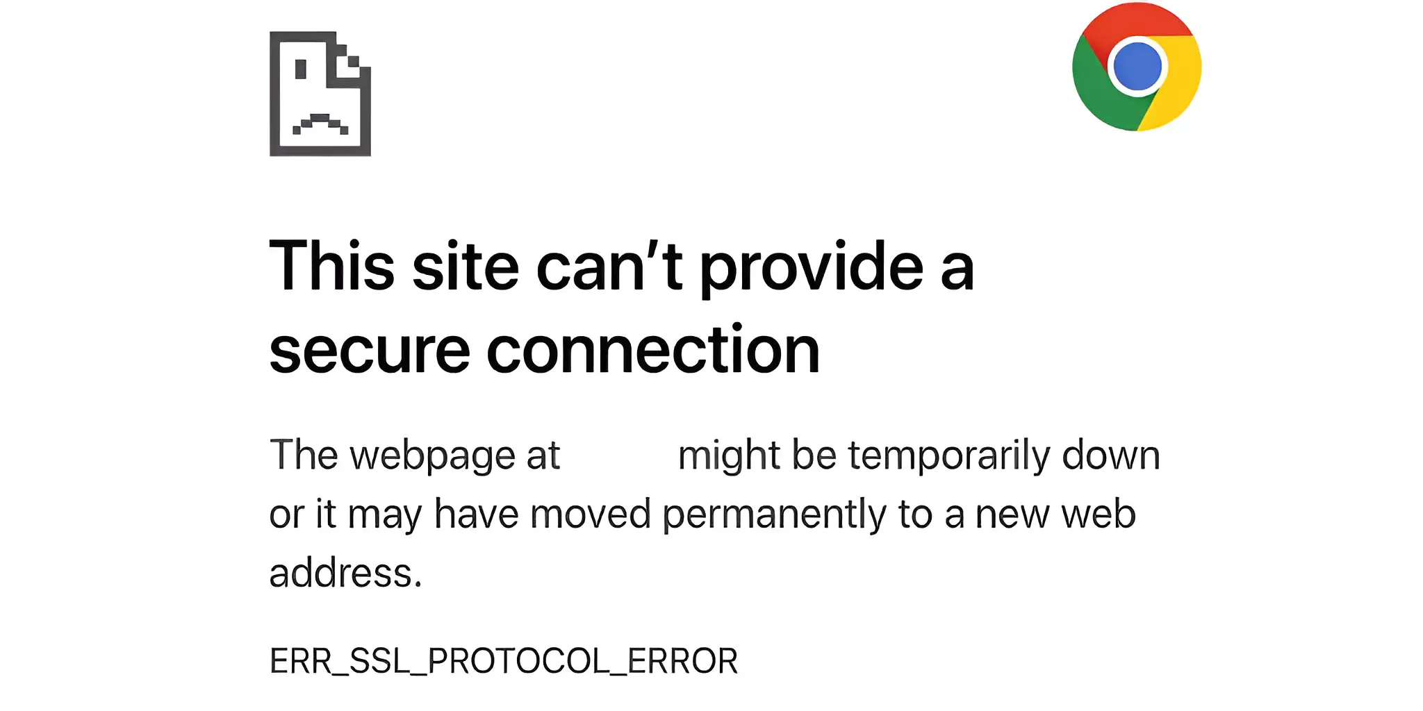 connection error on google chrome
