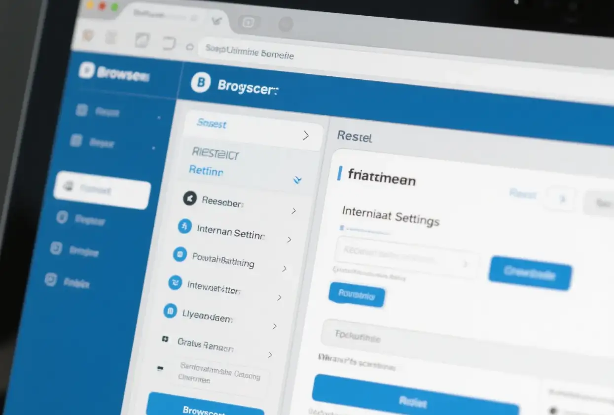 Reset the internal settings of the browser