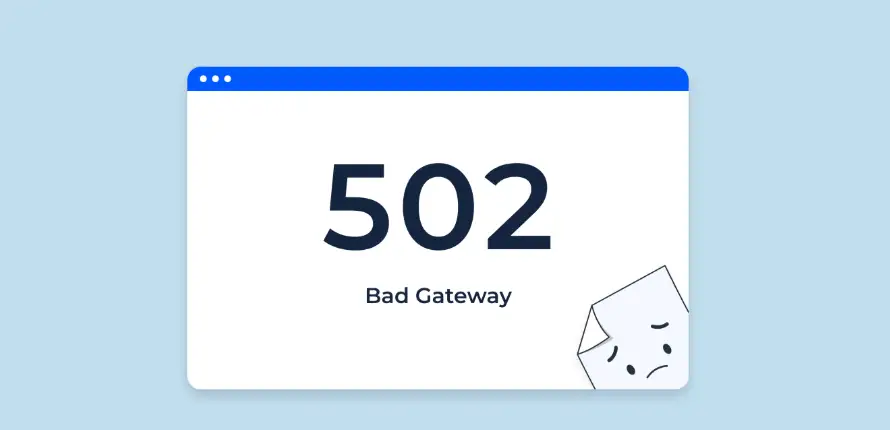 picture showing 502 bad gateway