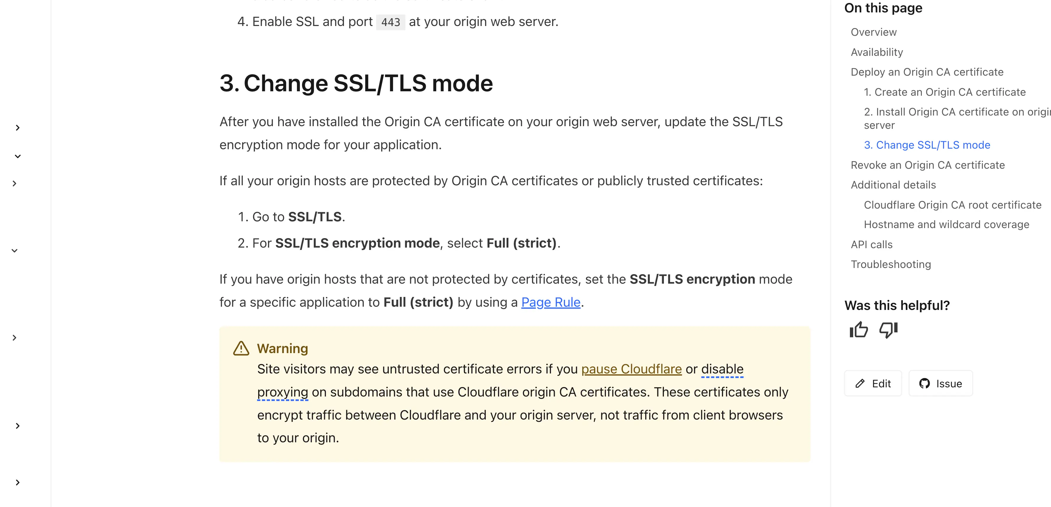 change ssl tls mode