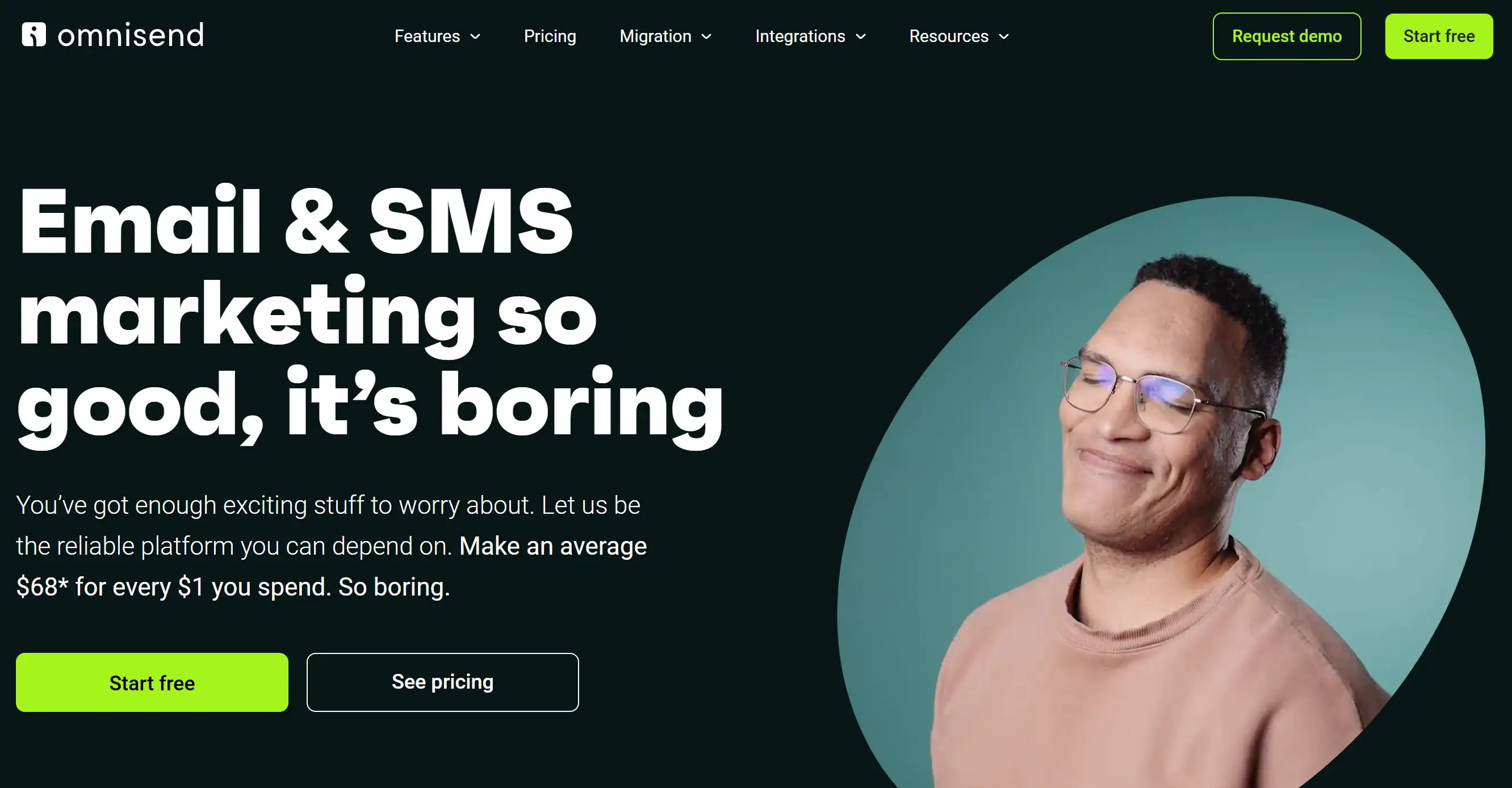 Homepage of Omnisend Homepage of Omnisend