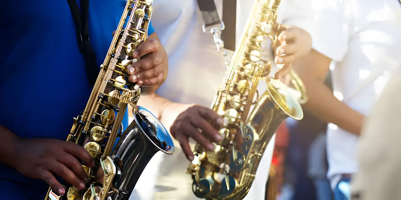 a pair of partners playing musical instruments