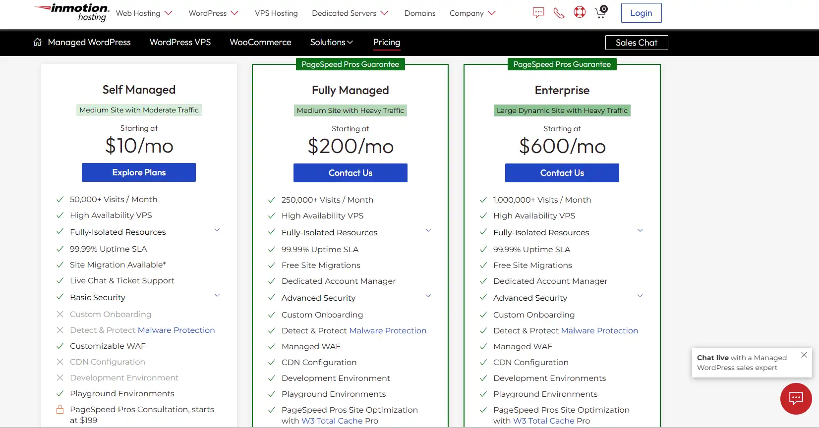 web hosting cost of a2 inmotion hosting