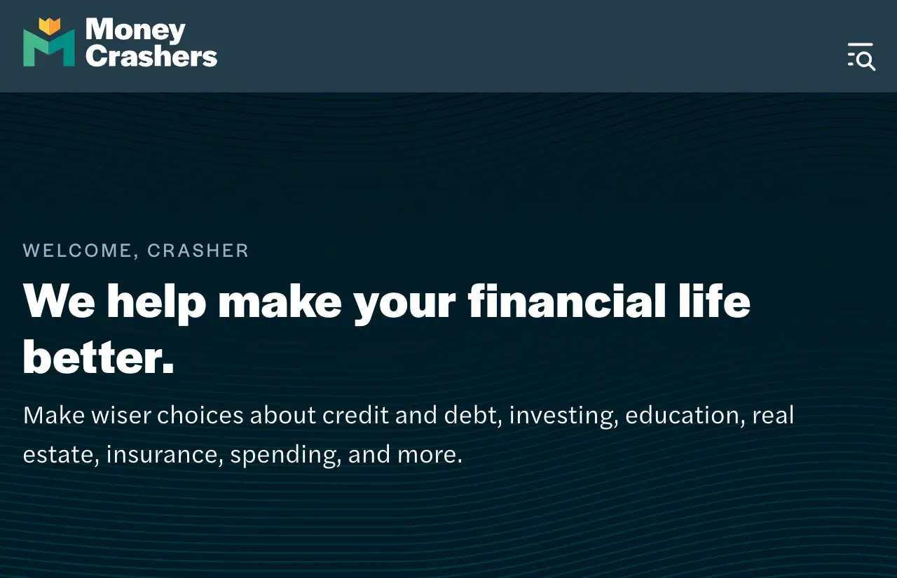 Money Crashers homepage