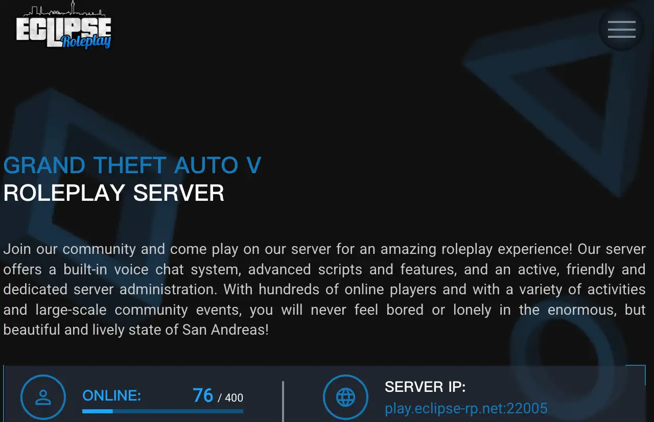 Eclipse RP homepage
