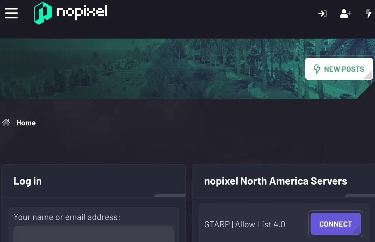 NoPixel homepage