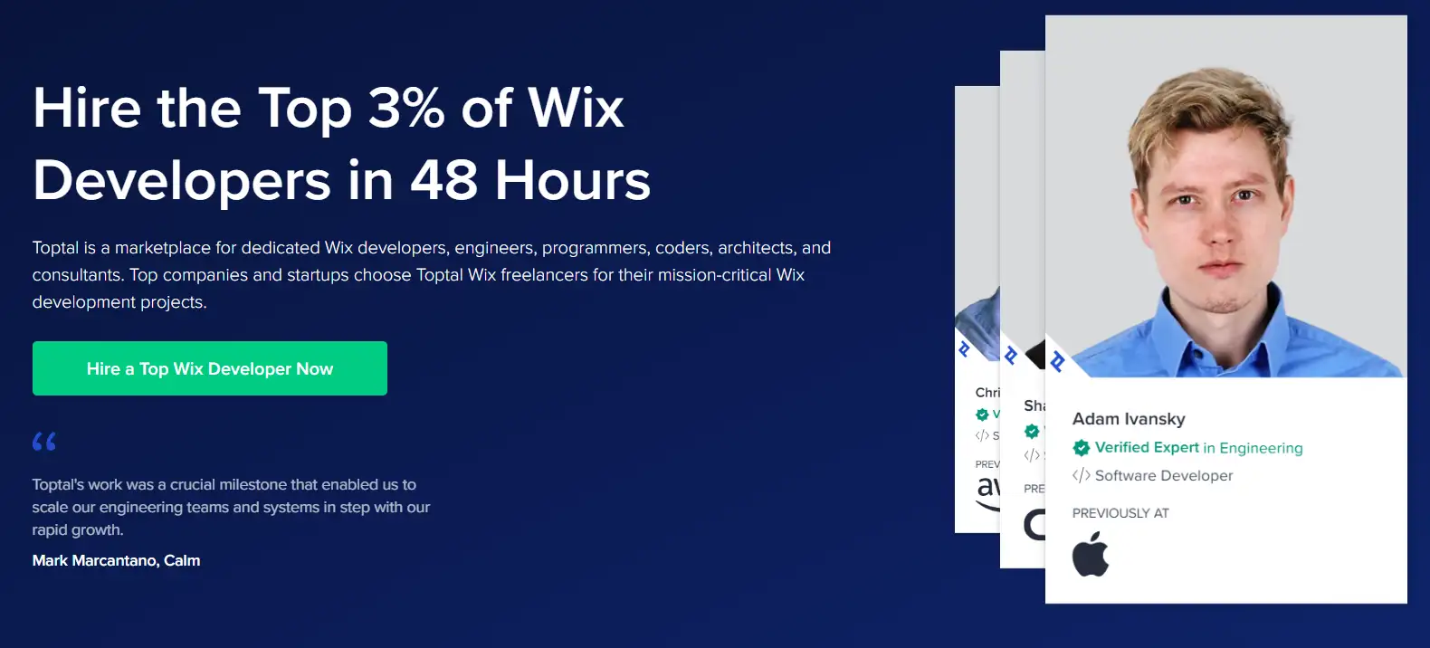 Wix homepage