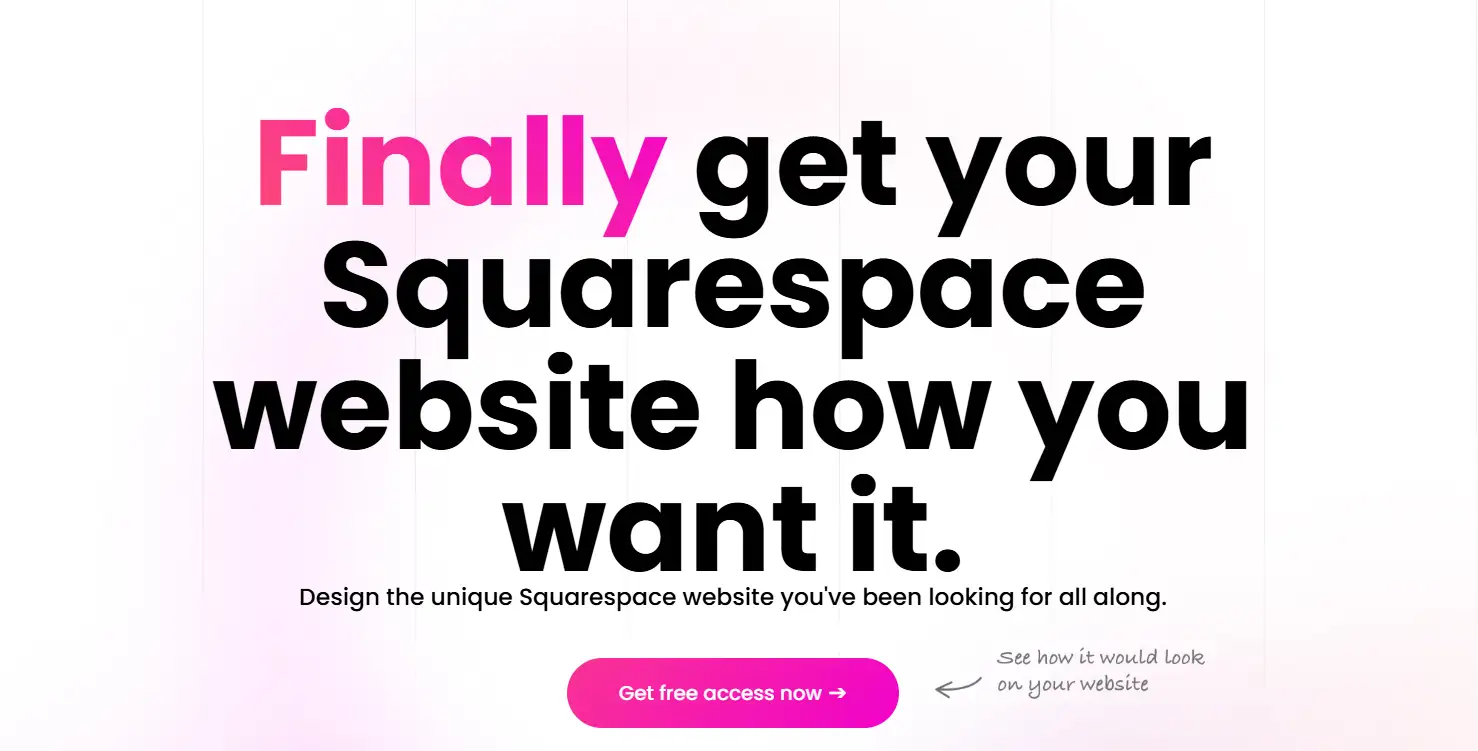 Squarespace homepage