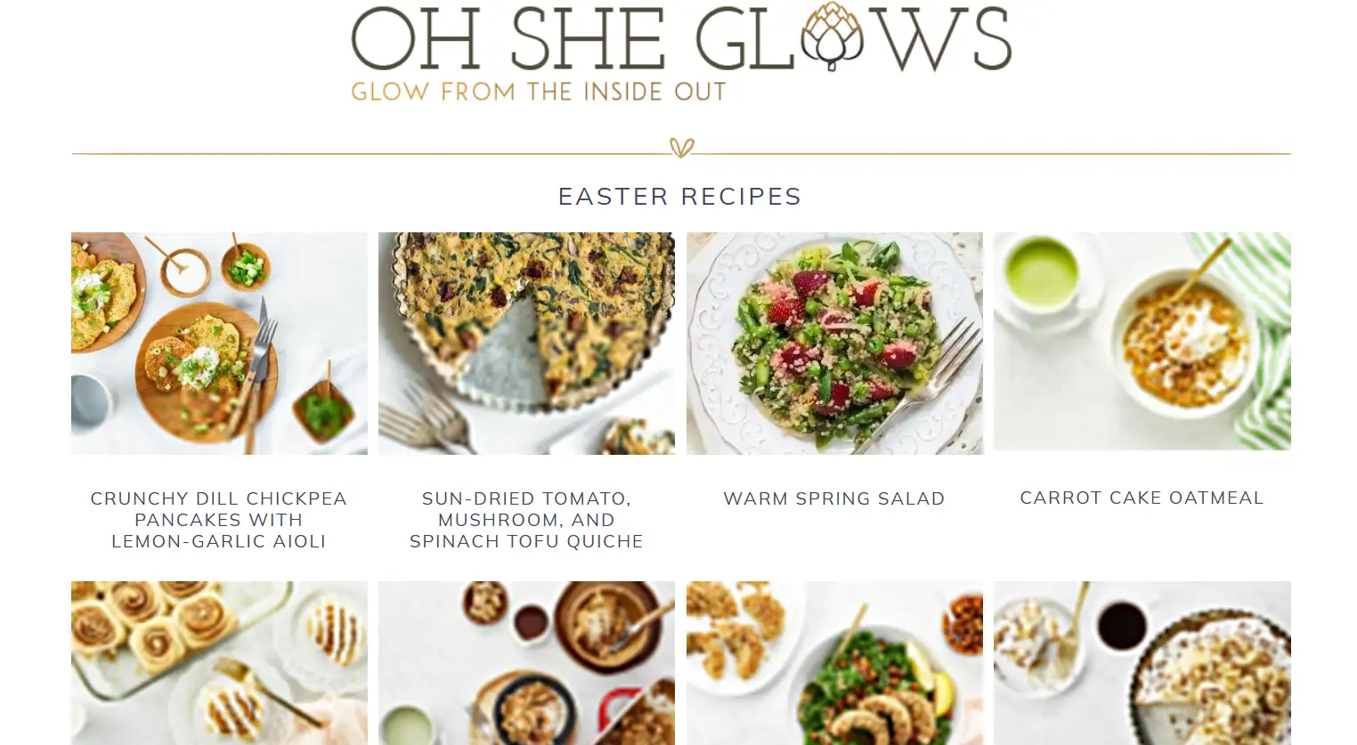 Oh She Glows homepage