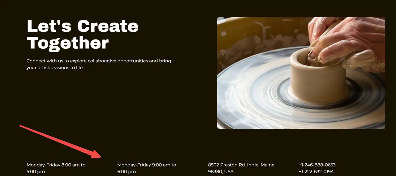 wegic adds suitable information on website footer