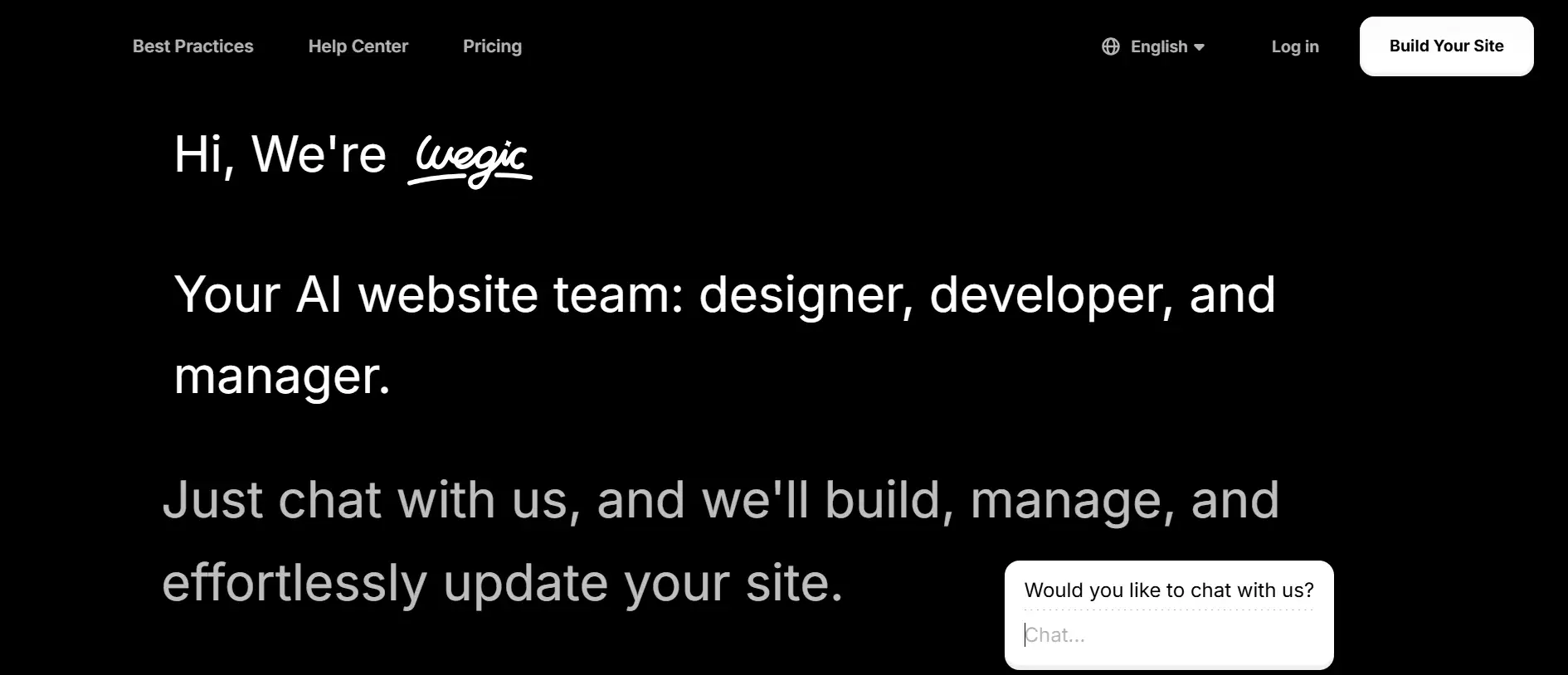 Wegic's homepage