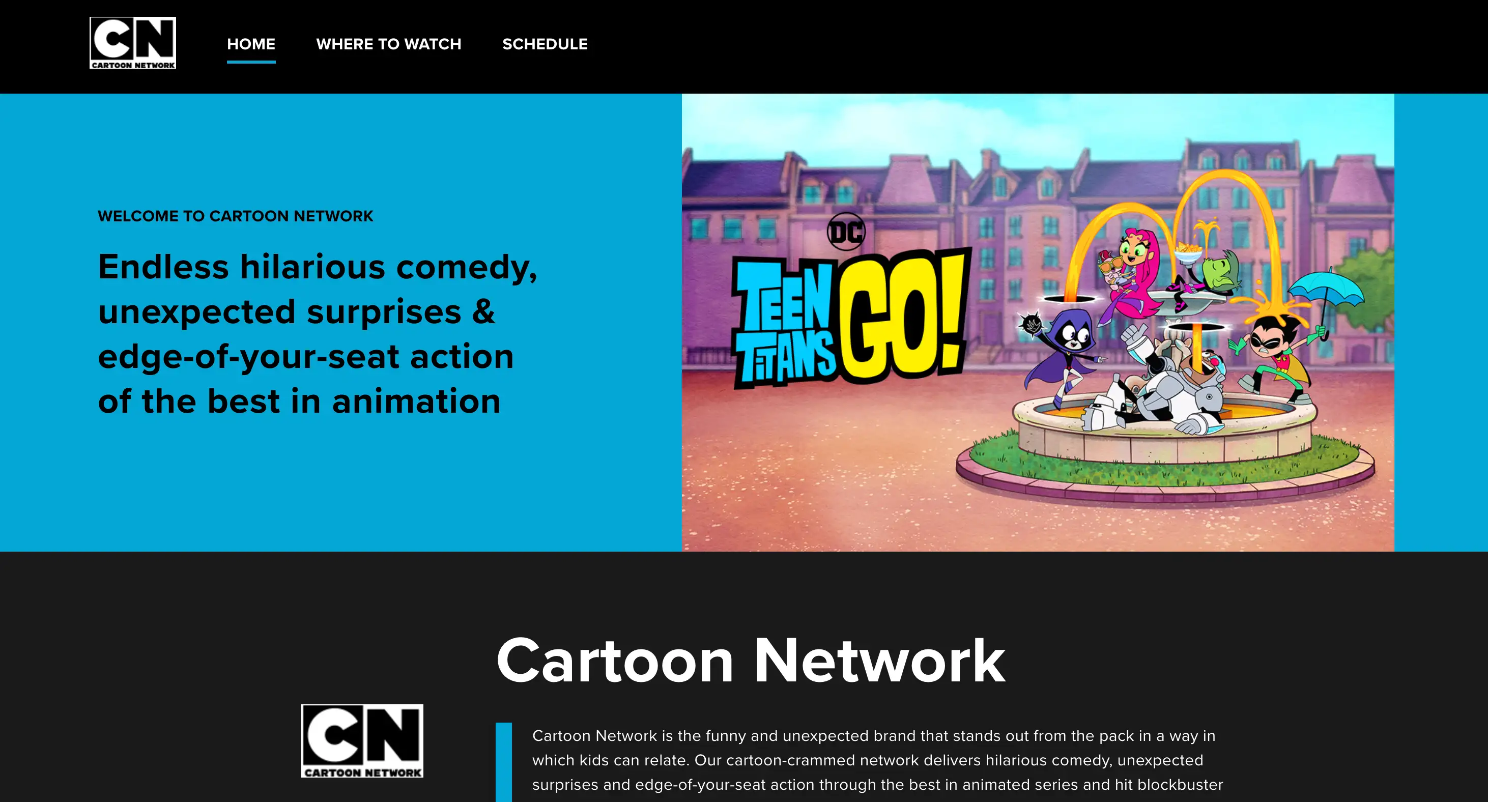 cartoon network homepage