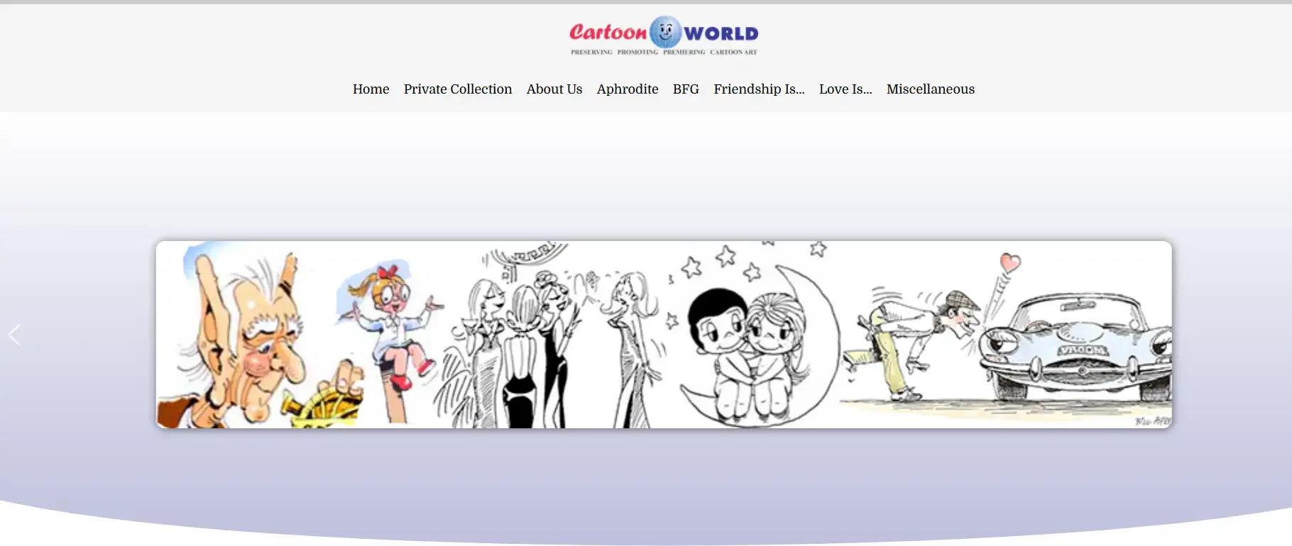 cartoon world homepage