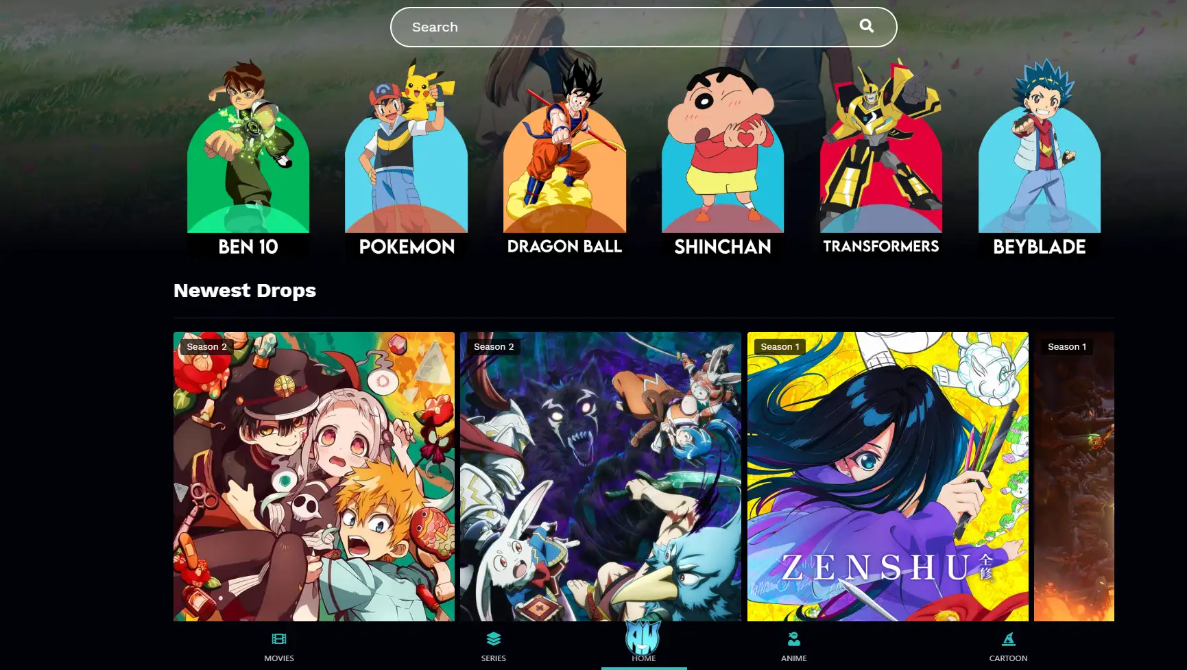 anime world homepage